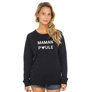 Sweat Femme - Maman Poule 2 Waf - Noir - Taille XXL