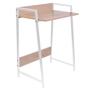 Gregg - bureau simple piétement métallique blanc