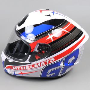 Casque intégral MT Helmets Stinger GP rouge, bleu et blanc