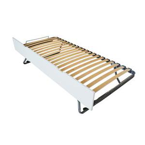 Lit tiroir 90x190 en pin massif - Blanc