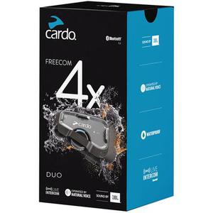 Cardo Freecom 4x Duo Système de communication Double Pack, noir