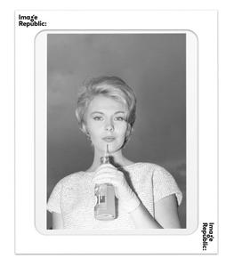 Image Republic - Affiche Seberg Tournage Bout de Souffle 40 x 50 cm - Noir