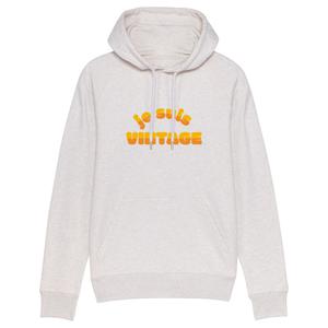 Hoodie Homme - Je Suis Vintage - Blanc Chiné - Taille M