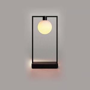 CURIOSITY-Lampe à poser LED sans fil Métal/Verre H36cm Noir