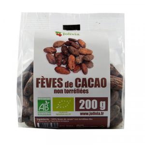 Fèves de cacao crues bio non torréfiées - 200 g