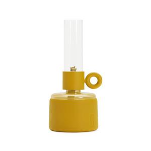 FLAMTASTIQUE-Lampe à poser à Huile Plastique/Verre H22.5cm Jaune
