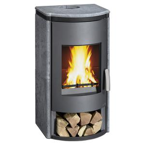 Poêle à bois Wamsler Wega Pierre Ollaire 8 Kw Anthracite