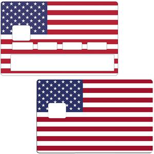Sticker pour carte bancaire, drapeau Americain