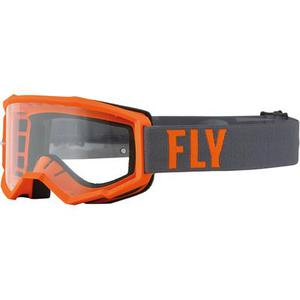 Fly Racing Focus Lunettes de motocross pour les jeunes, gris-orange