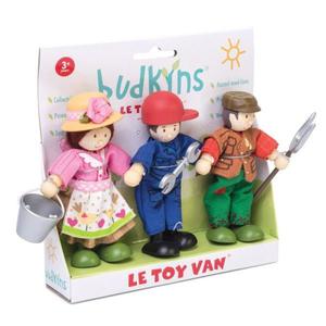 Set 3 Figurines Poupées Fermiers Budkins Le Toy Van - Jouets en b
