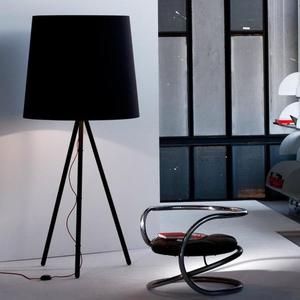EVA-Lampadaire Trépied Noir H192cm Noir