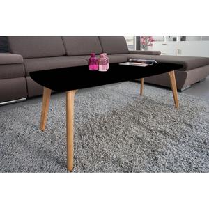 Table Basse Noire 4 Pieds Chêne