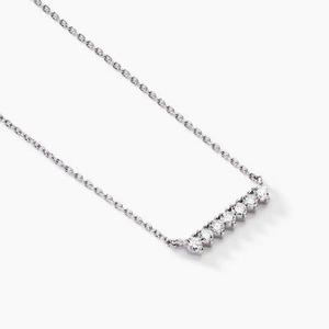 Collier Blitalia Or Blanc Diamant Synthétique