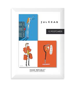 Image Republic - Pack 12 Cartes postales Soledad Sac Orange - Blanc