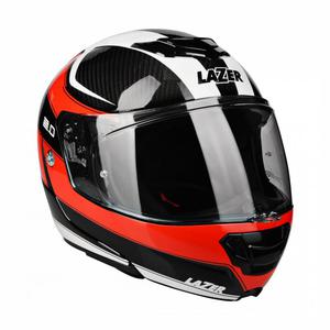 Casque modulable Lazer Monaco Evo 2.0 carbone/rouge- XXS