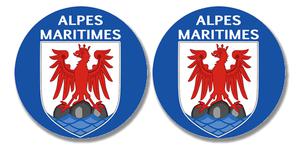2 badges adhésifs, 06 Alpes Maritimes