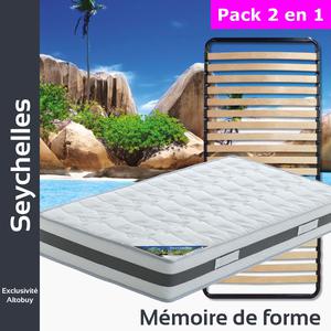 Seychelles - pack matelas + lattes 90x190