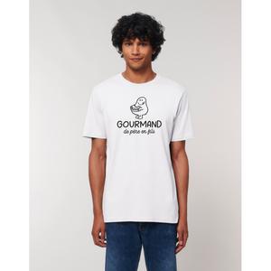 T-shirt Homme - Gourmand De Pere En Fils - Blanc - Taille M