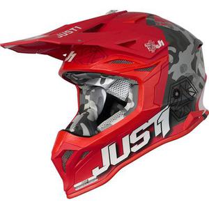 Just1 J39 Kinetic Casque Motocross, noir-rouge, taille M