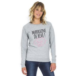 Sweat Femme - Marraine De Rêve - Gris Chiné - Taille XL