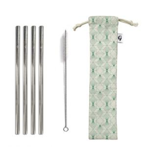 Set de 4 pailles inox Smoothie Gaspajoe - Pailles Inox