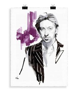 Image Republic - Portrait G1 Serge Gainsbourg 56 x 76 cm - Blanc
