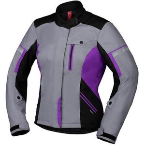 IXS Tour Finja-ST 2.0 Veste textile de moto de dames, gris-pourpre, taille S pour Femmes