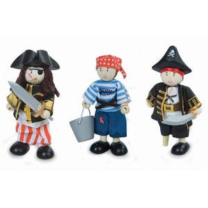 Set 3 Figurines Poupées Pirates Budkins Le Toy Van - Jouets en bois