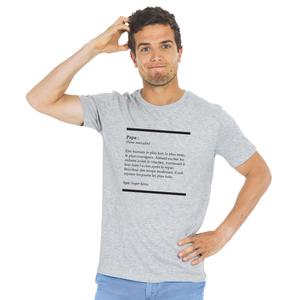 T-shirt Homme - Définition Papa - Gris Chiné - Taille XXL