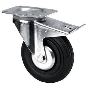 roulette pivotante platine force : 100 diamètre 125 mm