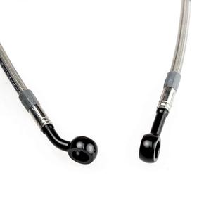 Durite de frein arriأ ̈re aviation inox raccords noirs Kawasaki ZX6R 98