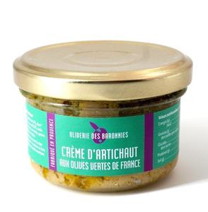 Crème d’artichaut aux olives vertes