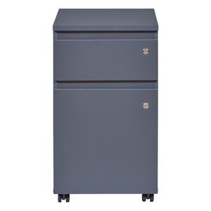 MARIO - Caisson Bureau Verrouillable 1 Porte 1 Tiroir Gris
