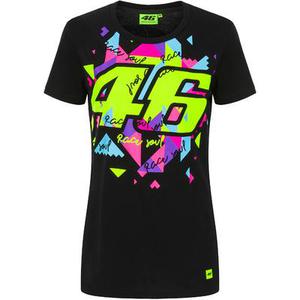 VR46 Race Spirit 46 T-Shirt Femme, noir-multicolore, taille L pour Femmes