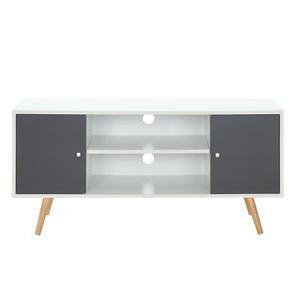 Meuble tv blanc et gris 116cm