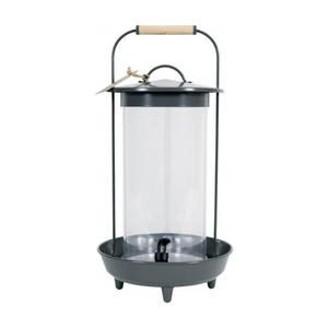 Abreuvoir en métal pour volaille 4 litres ardoise
