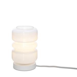 VERONA-Lampe à poser Fer/Verre H23cm Blanc