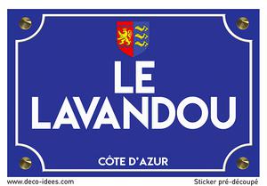 Sticker plaque de rue, LE LAVANDOU