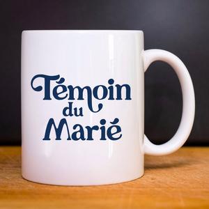 Mug Témoin Du Marié - Blanc - Taille TU