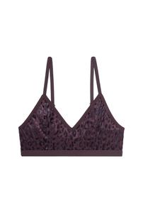 Brassière Tulle - Léopard Prune