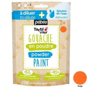 Peinture enfant Gouache en poudre Tactilcolor 100g Orange Pébéo - Go