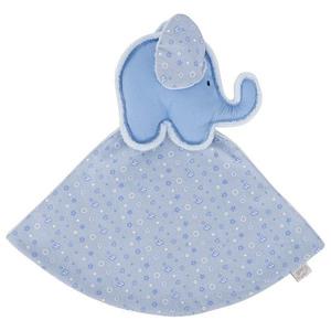 Doudou éléphant Bleu Goki 'le Petit' Oeko-tex 27cm - Doudou Goki