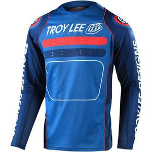 Troy Lee Designs Sprint Drop In Maillot vélo, rouge-bleu, taille M