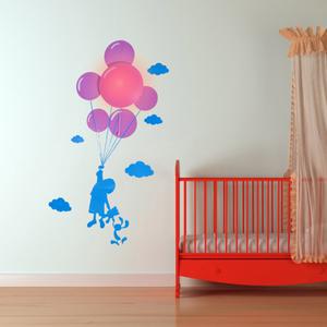 Lampe et Stickers Enfant et Ballons