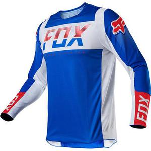 FOX 360 Afterburn Maillot motocross, blanc-bleu, taille L