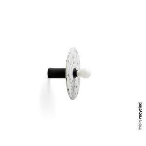 CONFETTI-Applique murale Plastique Recyclé Ø30cm l14cm Noir