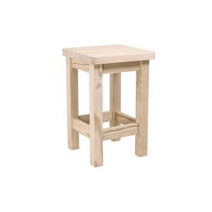 Tabouret en bois droit Vernis Naturel