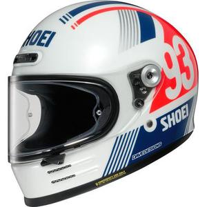 Shoei Glamster MM93 Retro Casque, blanc-rouge-bleu, taille M