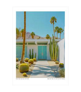 Image Republic - Affiche The Vision Awol 016 - Blue Palm Springs entrance 30 x 40 cm - Blanc