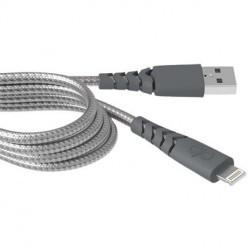 Force Power - Câble Renforcé USB-C / Lightning - 2m - Couleur : Gris